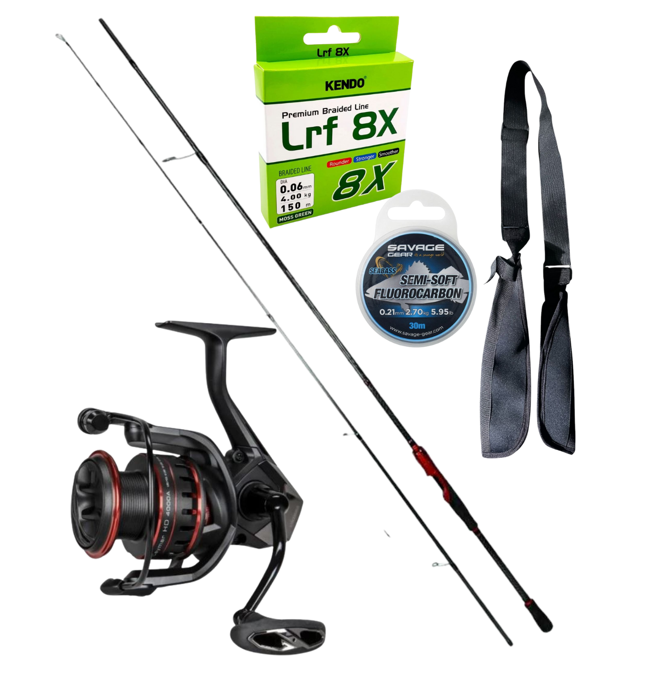 OKUMA CEYMAR 4000HD MAKİNE - FUJİN RED ROMEO 2.70 CM 8-37 GR. ATARLI SPİN OLTA SETİ