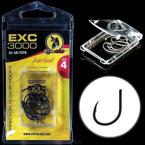 Extra Carp Hooks Exc 3000 No:4 10 Pcs