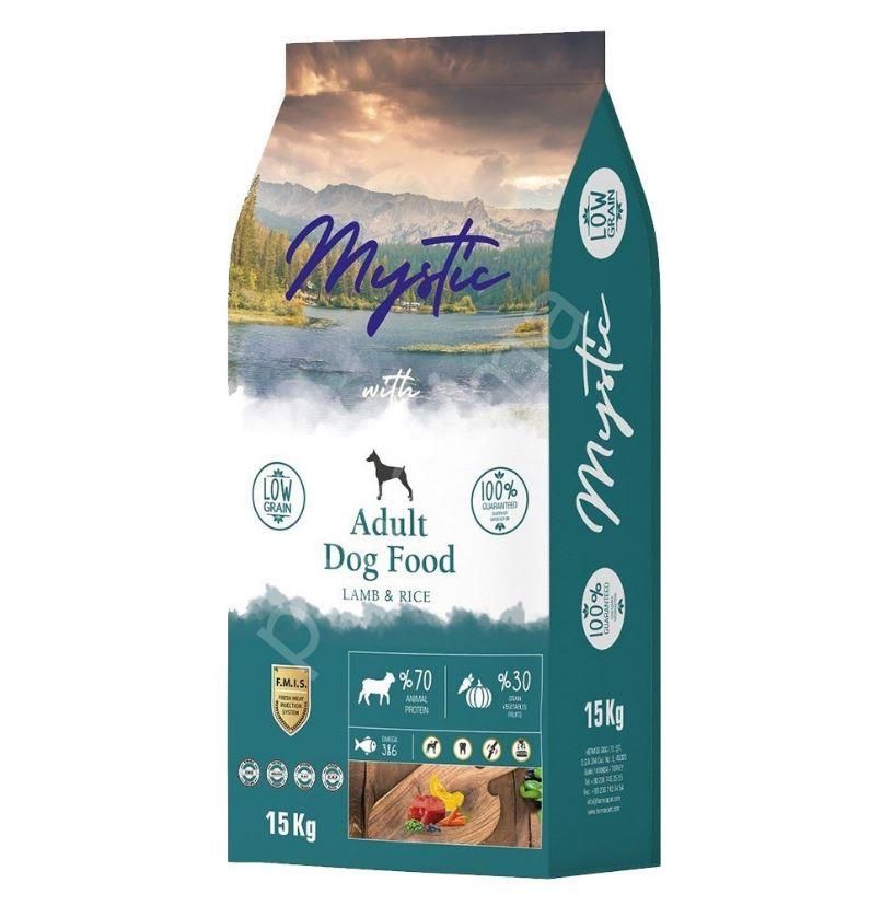 Mystic Az tahıl Yetişkin Köpek maması kuzulu 15kg