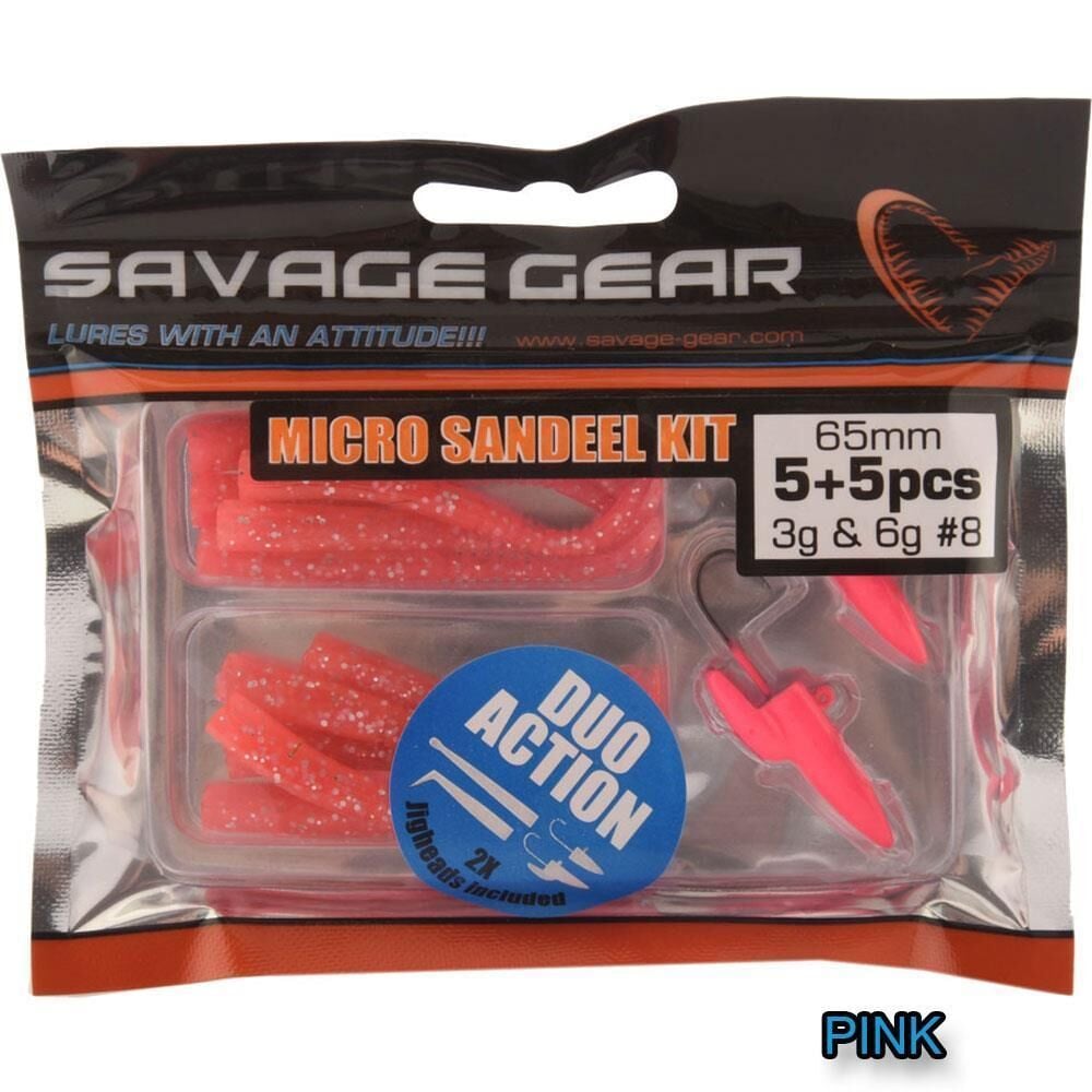 Savage Gear LRF Micro Sandeel Kit 1+1 5+5 Silikon Yem Pink