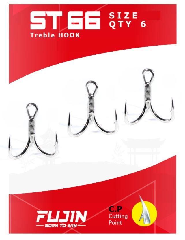 Fujin St66 #4 Nickel Üçlü Maket Balık İğnesi