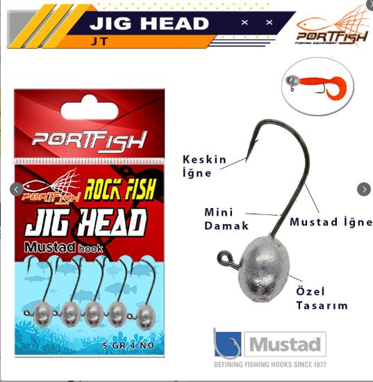 Jig Head Mustad İğne 5pcs