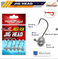Jig Head Mustad İğne 5pcs