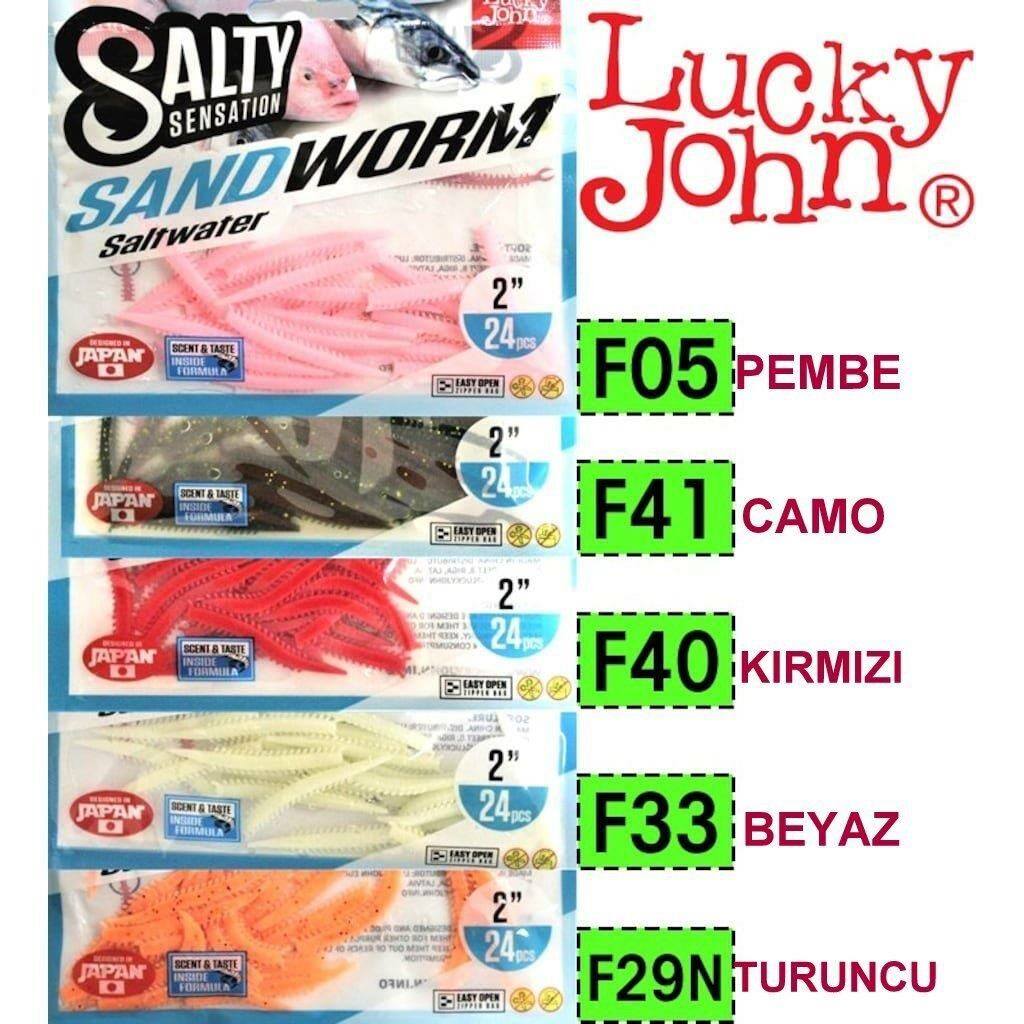 Lucky John Sandworm 5 Cm 24 Pc LRF Silikonu