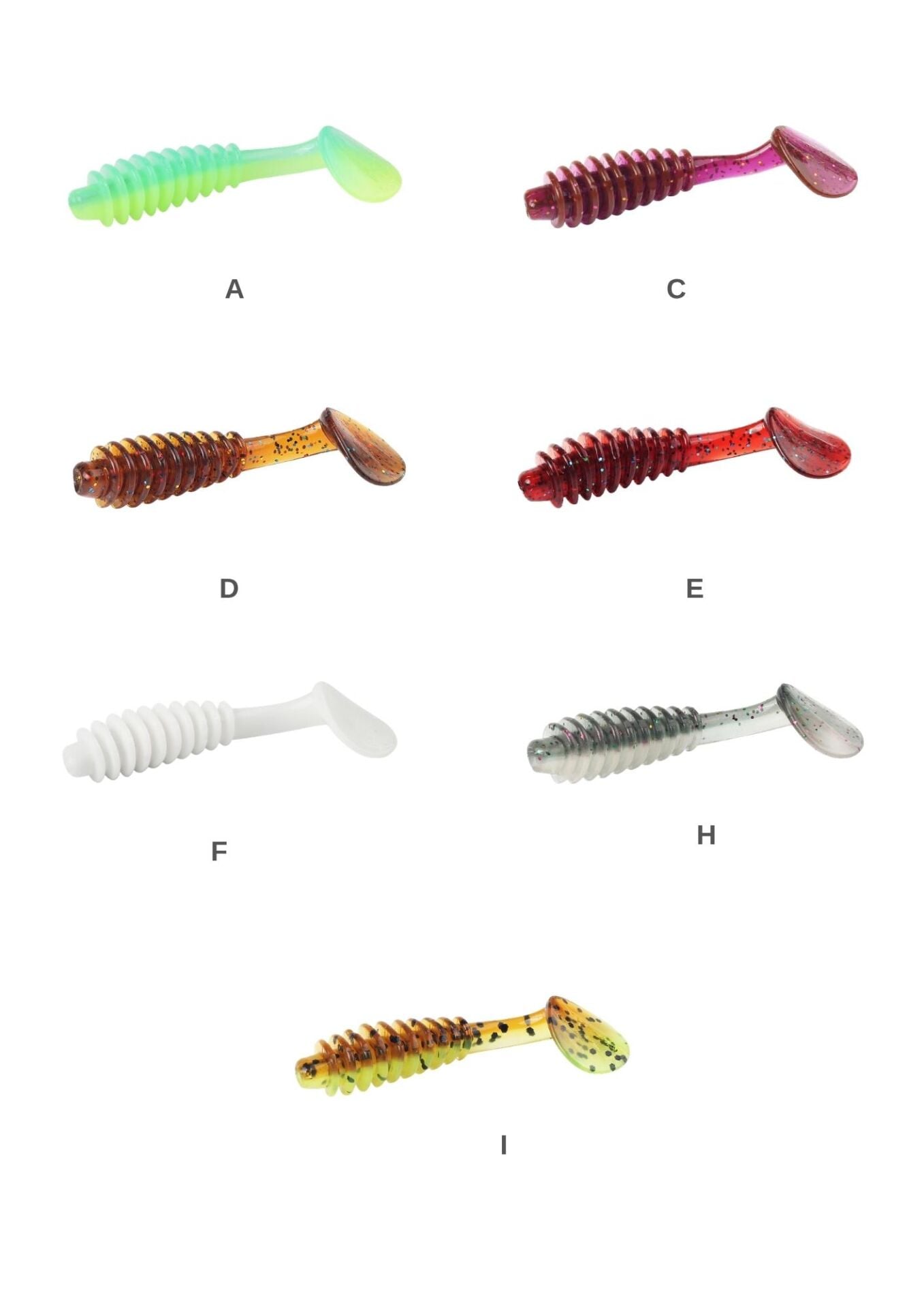 SPARCLE RUBBRING SHAD 5CM 15 pcs