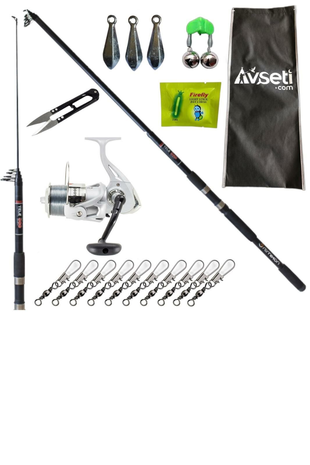 Apache 300 Cm Siyah 100-250 Gr Joker 6000 Hazır Olta Seti