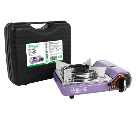 Orcamp CK-506 Tekli Portatif Ocak Mini Mor