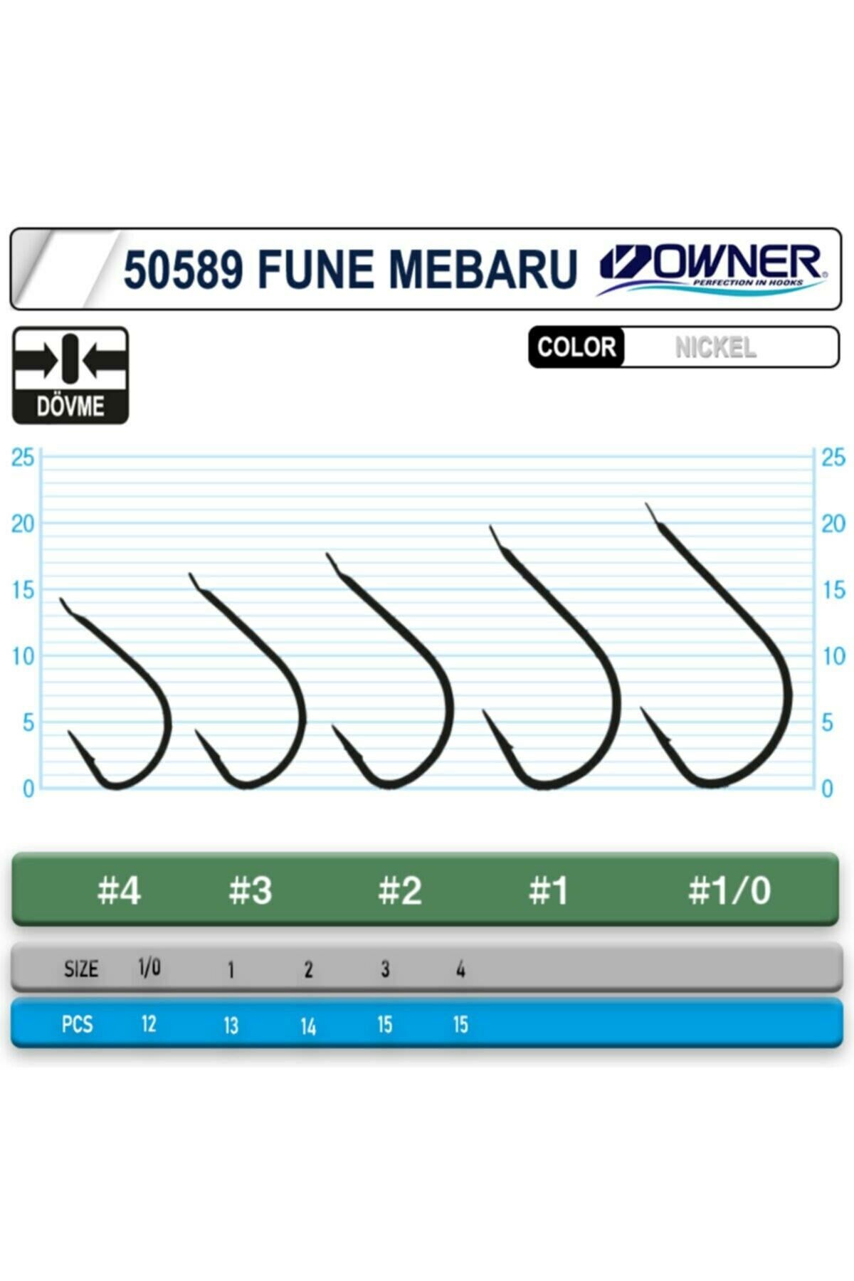 Owner 50589 Fune Mebaru White İğne No:2