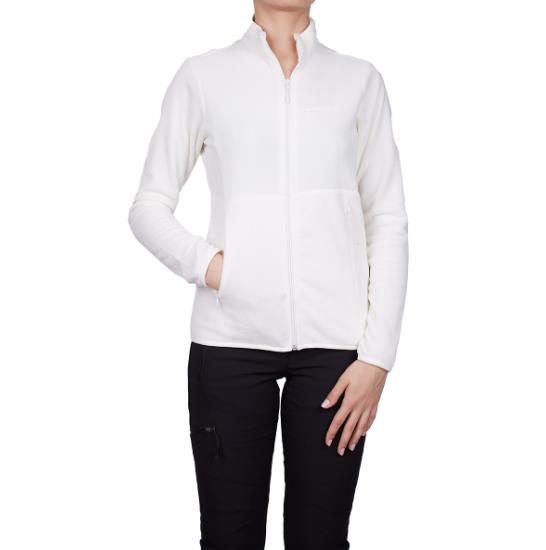 Alpinist Alpha Tam FermuarlıKadın Polar Beyaz