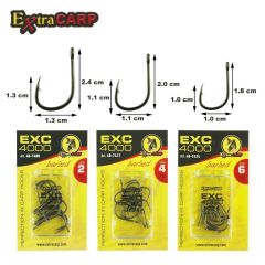 Extra Carp Hooks Exc 4000 No:4 10 Pcs