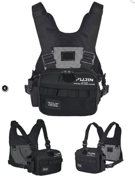 Fujin Aji Vest Tactical Black Balıkçı Çantası