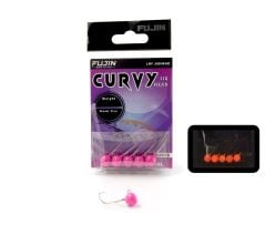 Fujin Curvy Pink Glow Jig Head 0,7gr #8