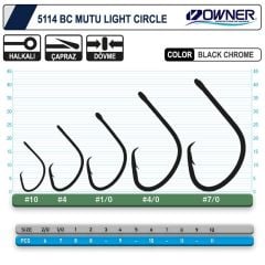 Owner Mutu Light Black Chrome İğne No:6 (5114)
